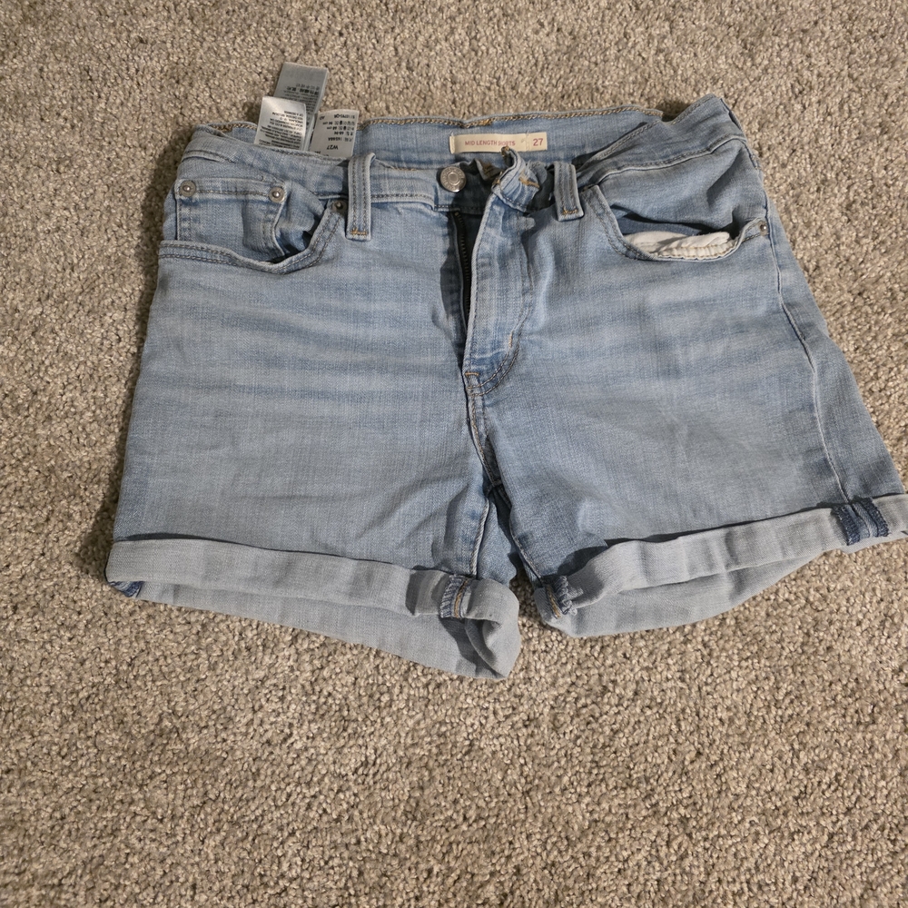 Levi's Light Blue Jean Shorts for Women